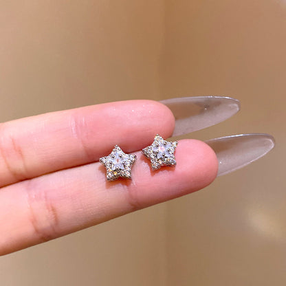 超閃星星鋯石耳釘