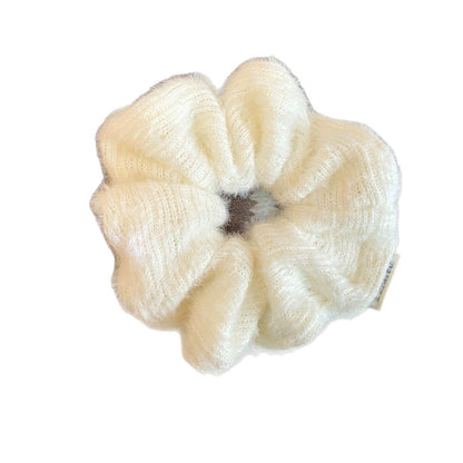 彩色針織大腸圈髮圈－綠色款細節｜https://igowo.tw/