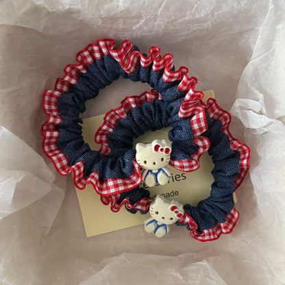 紅色貓咪髮圈－商品主圖｜https://igowo.tw/