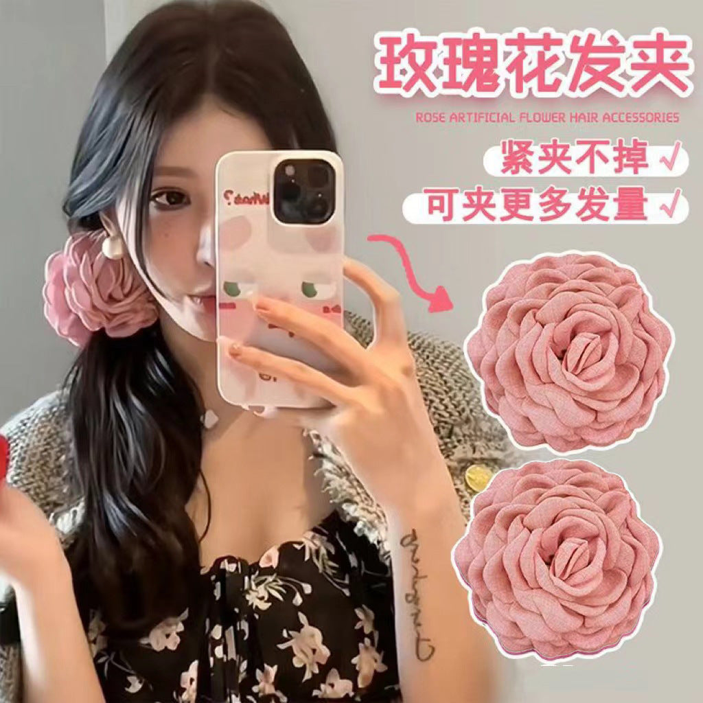 花朵簡約髮夾－黑色.款細節｜https://igowo.tw/