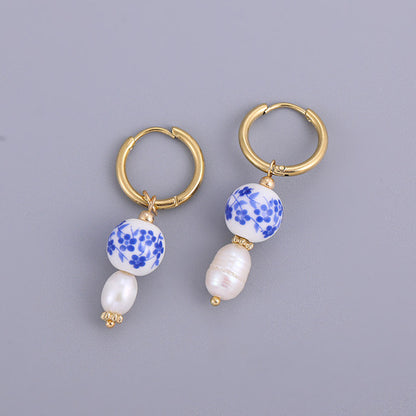 彩色琺瑯愛心復古耳環－細節特寫6｜https://igowo.tw/