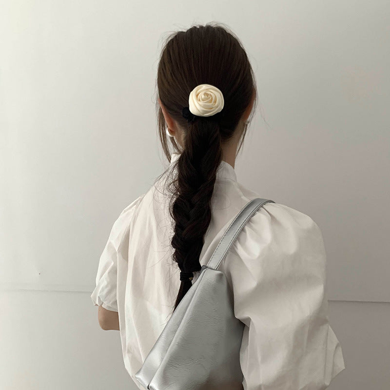 玫瑰立體髮圈