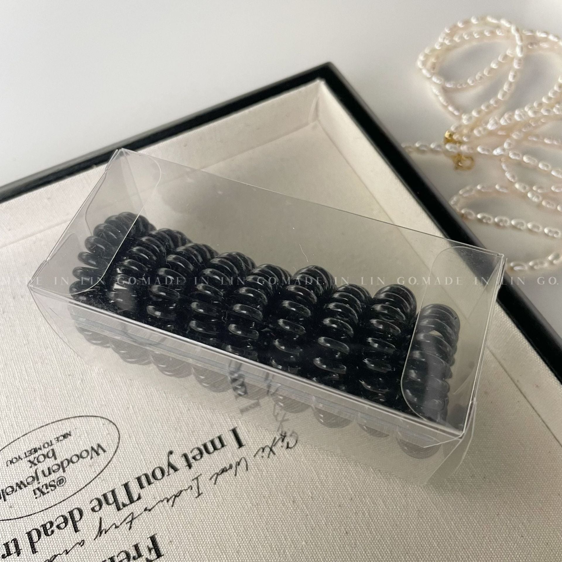 漸層彈力繩簡約髮圈－冷咖款細節｜https://igowo.tw/