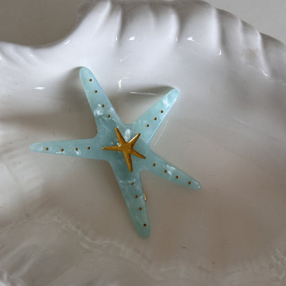 醋酸板材海星髮夾