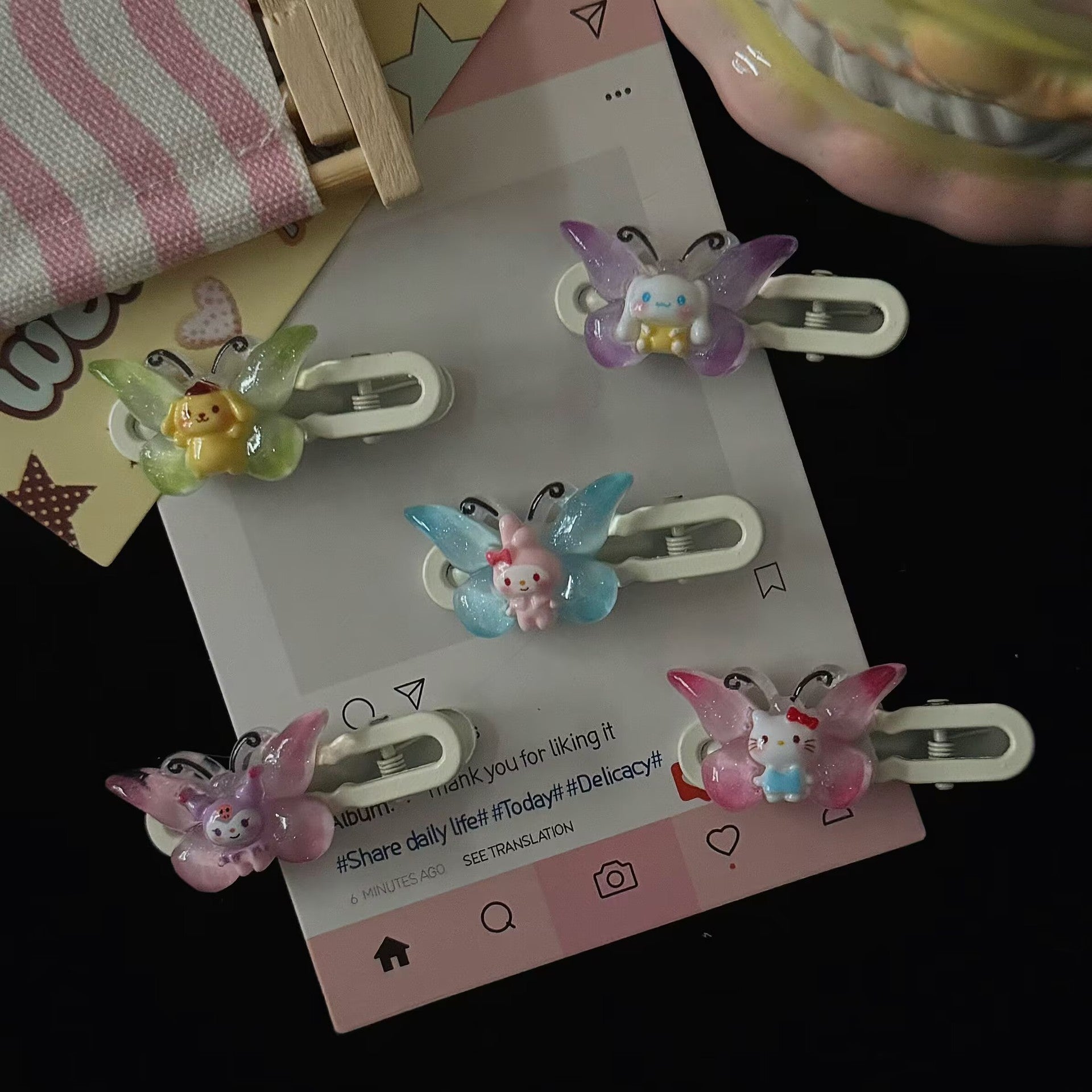 繽紛蝴蝶髮夾－商品主圖｜https://igowo.tw/