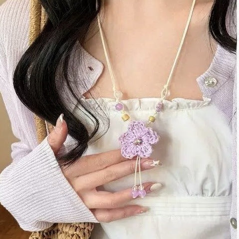 花朵編織項鍊－商品主圖｜https://igowo.tw/
