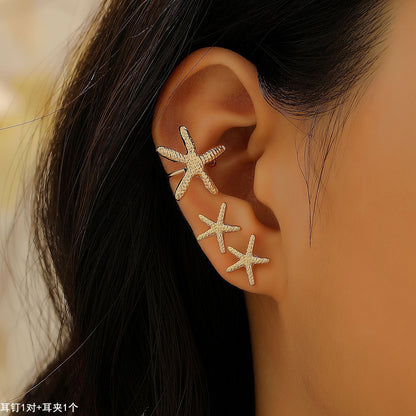 海星雙層項鍊耳環組－細節特寫4｜https://igowo.tw/