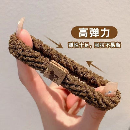 彈力繩簡約髮圈－卡其1條款細節2｜https://igowo.tw/