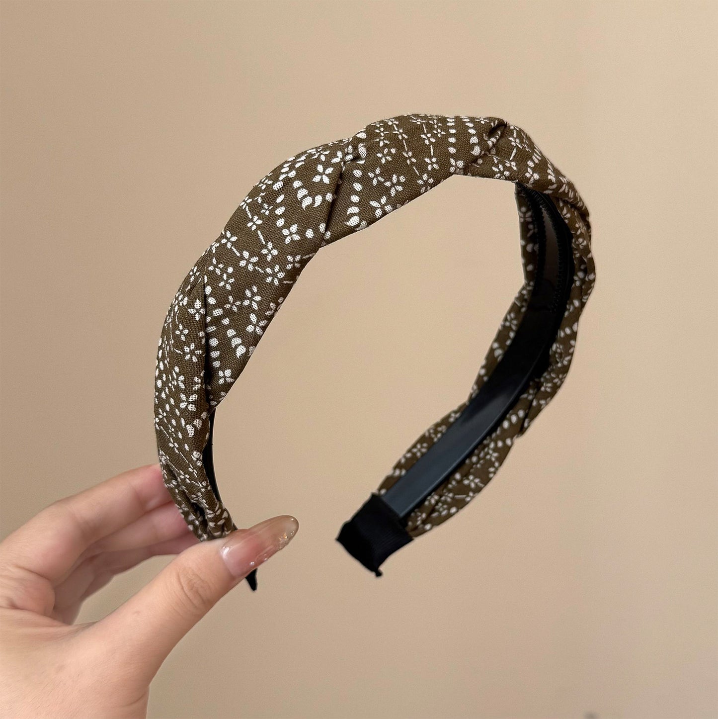 波點扭紋纏繞復古髮箍