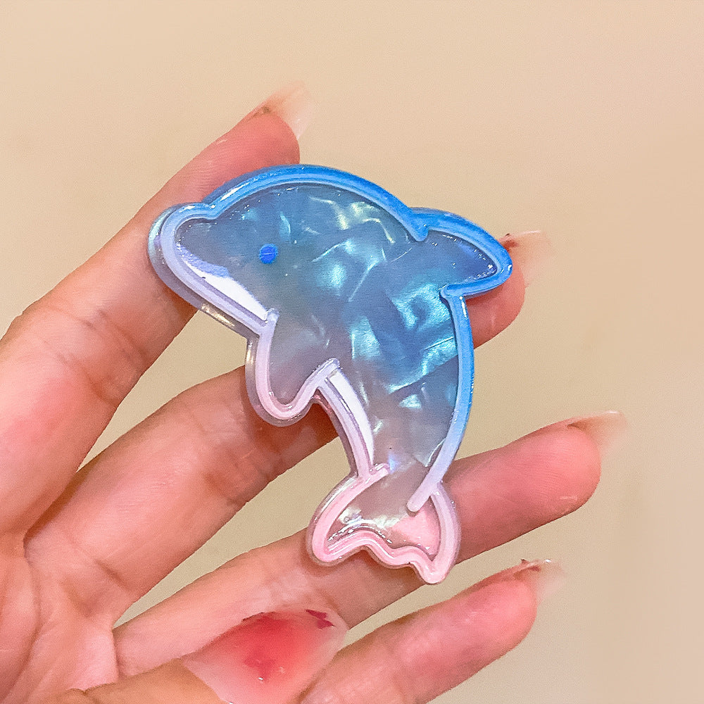 壓克力魚尾卡通髮夾