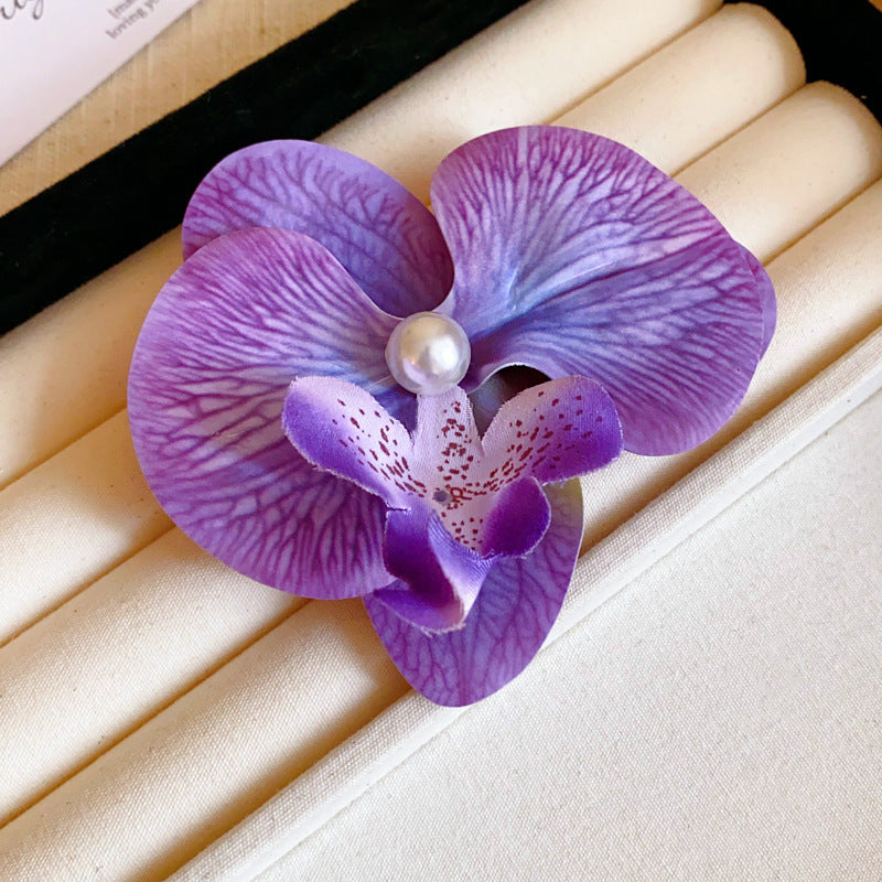彼岸花亞克力花朵發夾新中式國潮氣質鴨嘴夾復古輕奢國風發飾批發