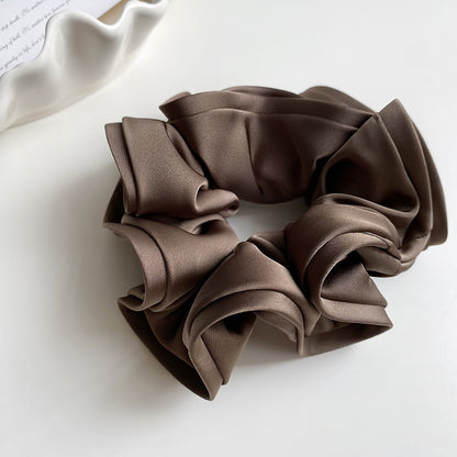 大腸圈簡約髮圈－咖色款細節｜https://igowo.tw/