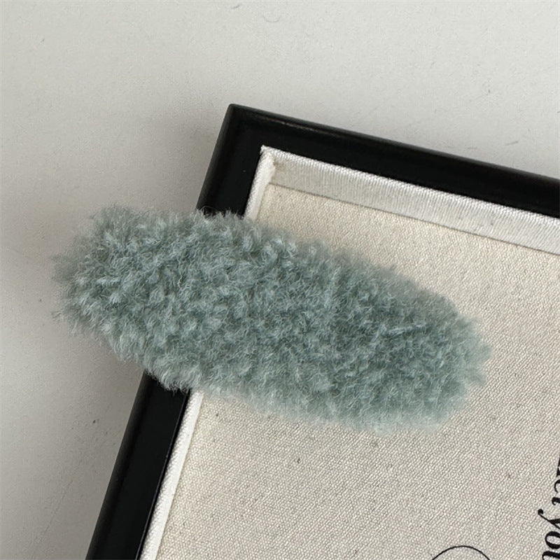 繽紛絨面復古髮夾