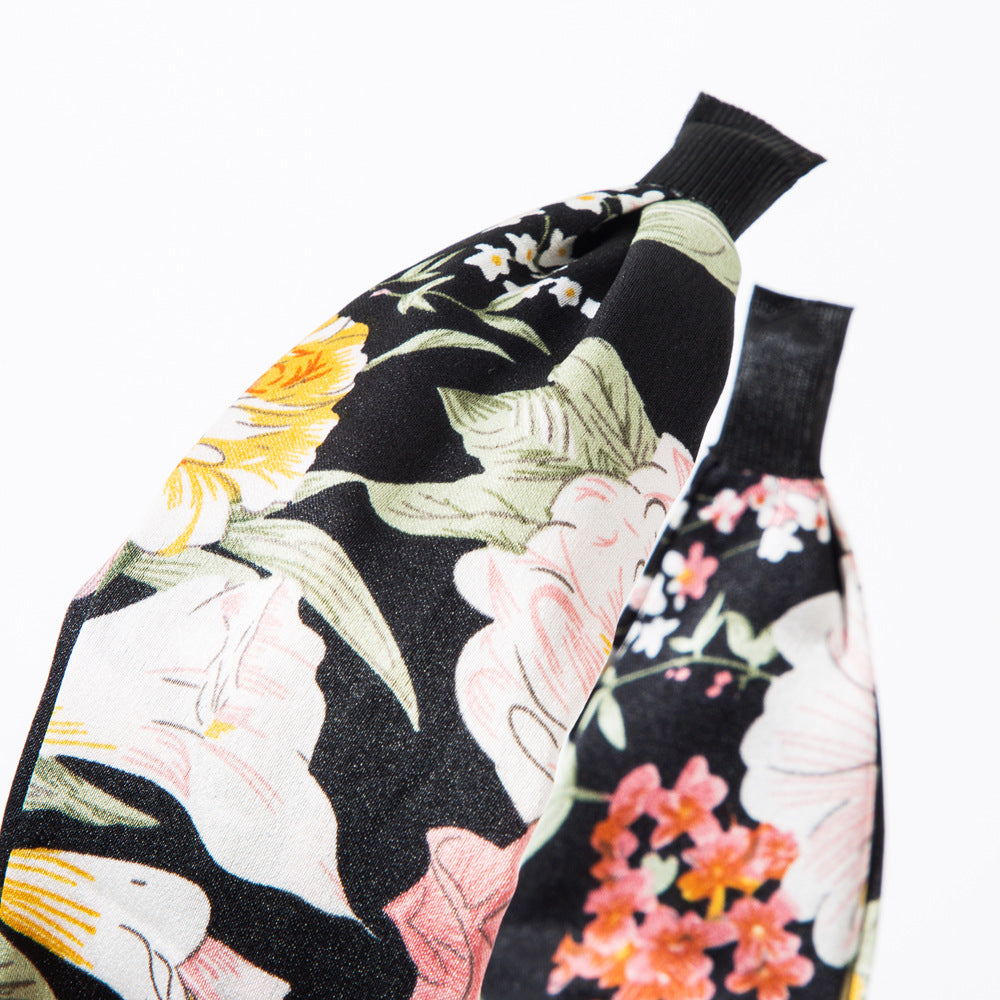 布面花朵寬版髮箍－粉彩款細節2｜https://igowo.tw/
