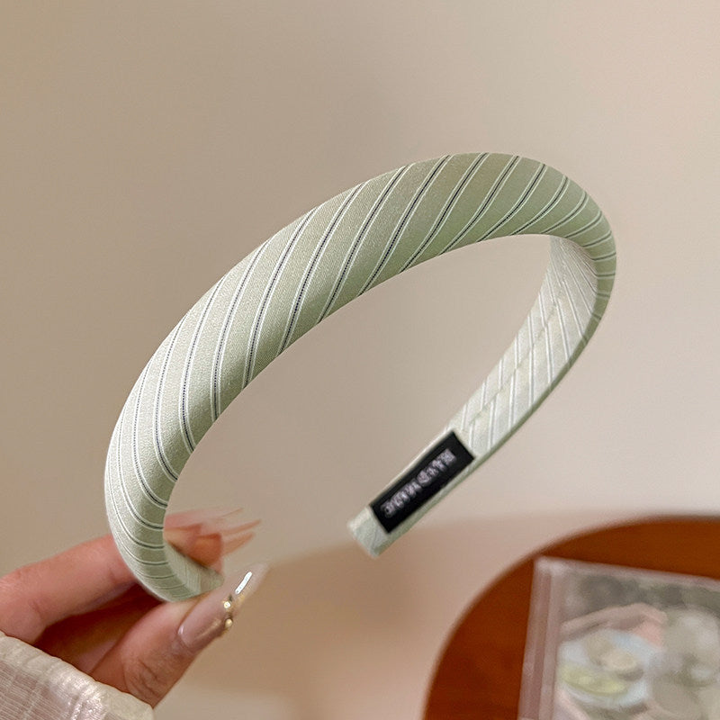 綠色格紋髮箍