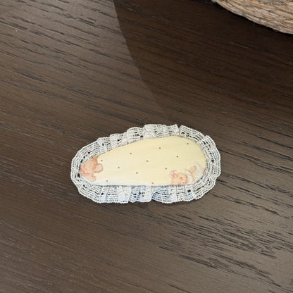 黃色小熊蝴蝶結髮圈