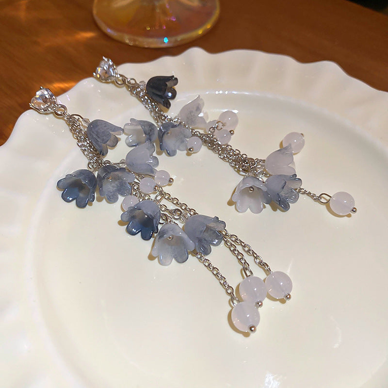 S925花朵流蘇復古耳環－細節特寫9｜https://igowo.tw/