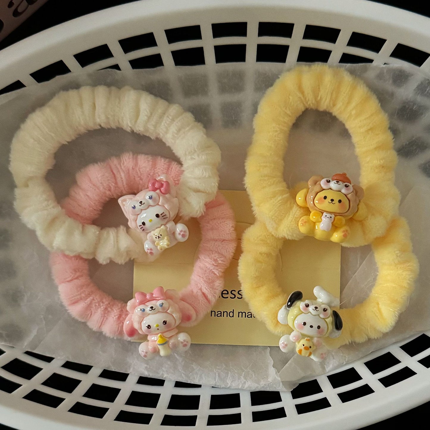 粉色貓咪髮圈－商品主圖｜https://igowo.tw/
