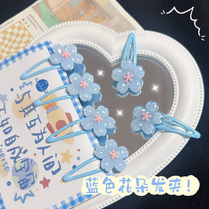 藍色花朵髮夾－商品主圖｜https://igowo.tw/