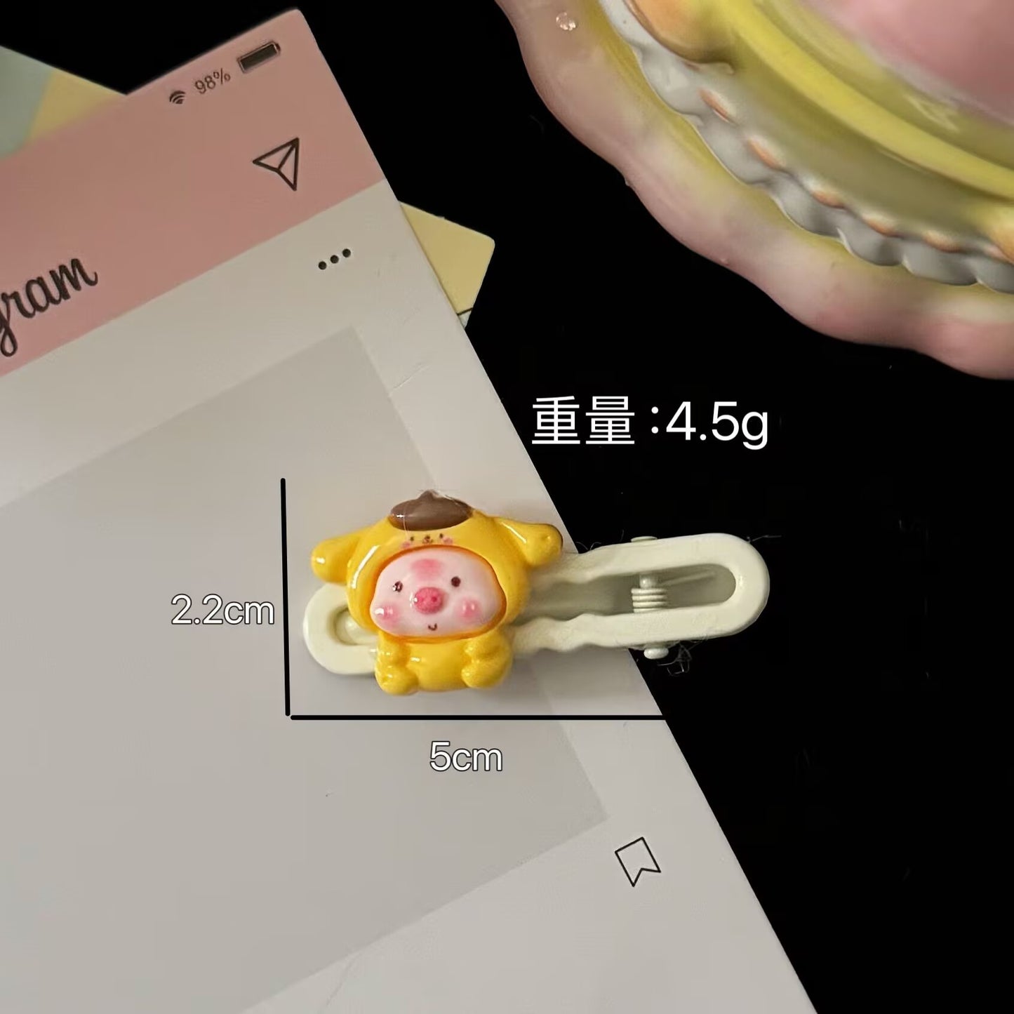 小熊波浪髮夾