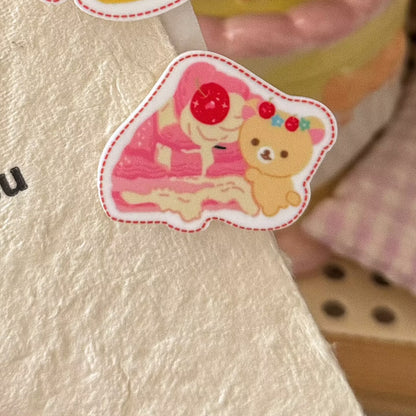 粉色甜點小熊髮夾