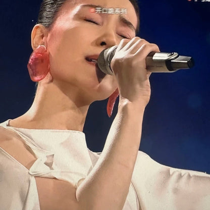 王菲春晚同款耳環耳飾氣質女高級感潮2026蝦片耳釘小眾時尚法式潮