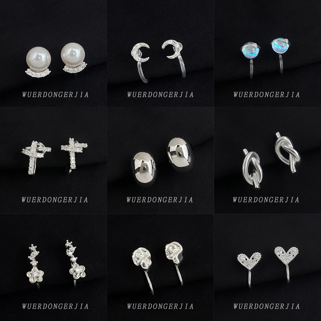 金色鋯石蝴蝶微鑲耳夾－細節特寫1｜https://igowo.tw/