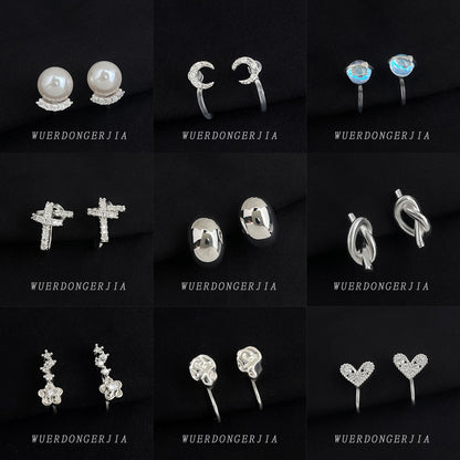 金色鋯石蝴蝶微鑲耳夾－細節特寫1｜https://igowo.tw/
