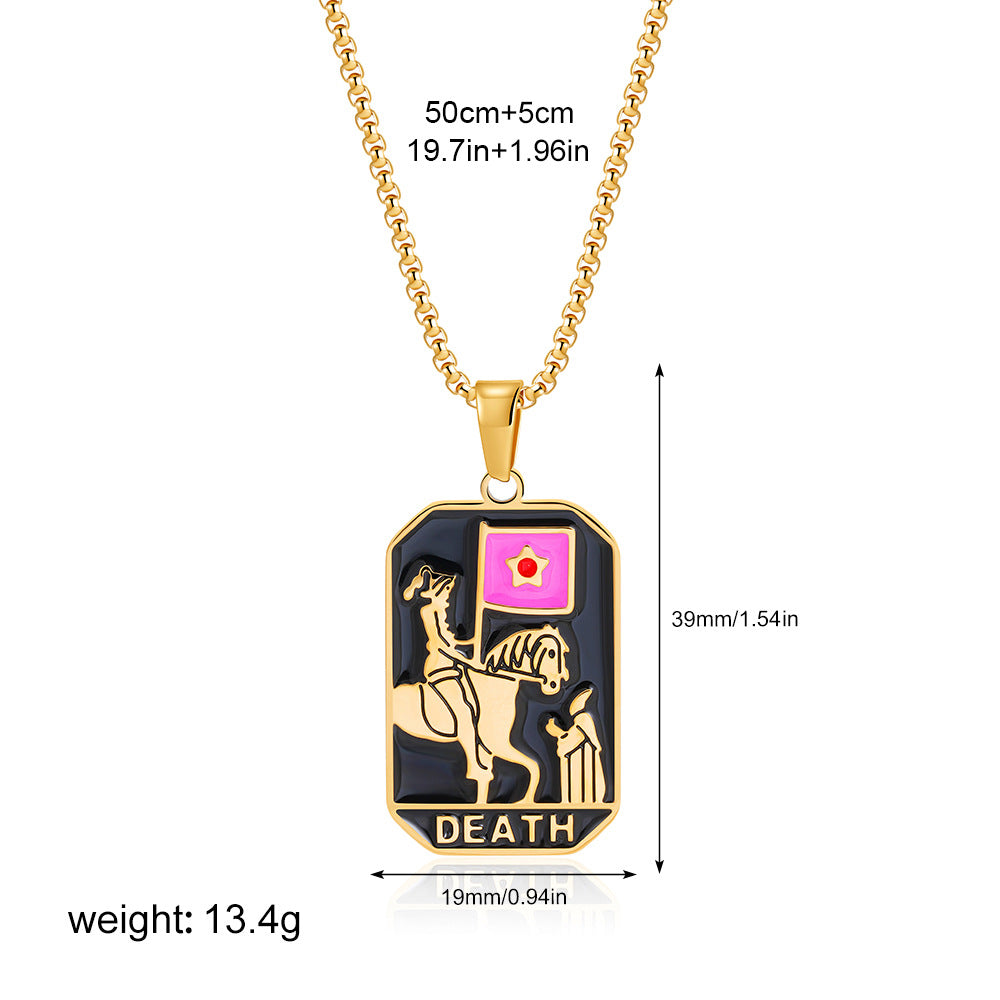 彩色星星方形墜飾項鍊－細節特寫32｜https://igowo.tw/