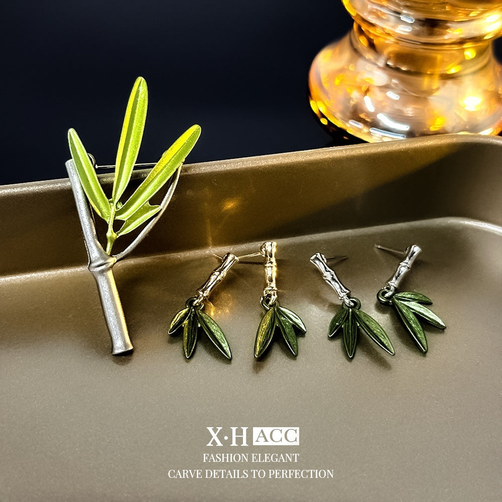 竹節復古簡約耳釘－第二視角實拍｜https://igowo.tw/