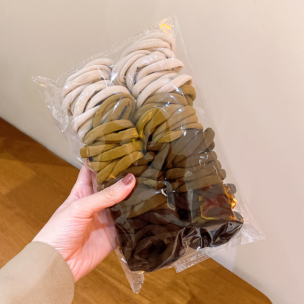 彈力繩簡約髮圈－大號韓版色 1條款細節1｜https://igowo.tw/