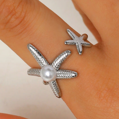 珍珠月亮多層戒指套組