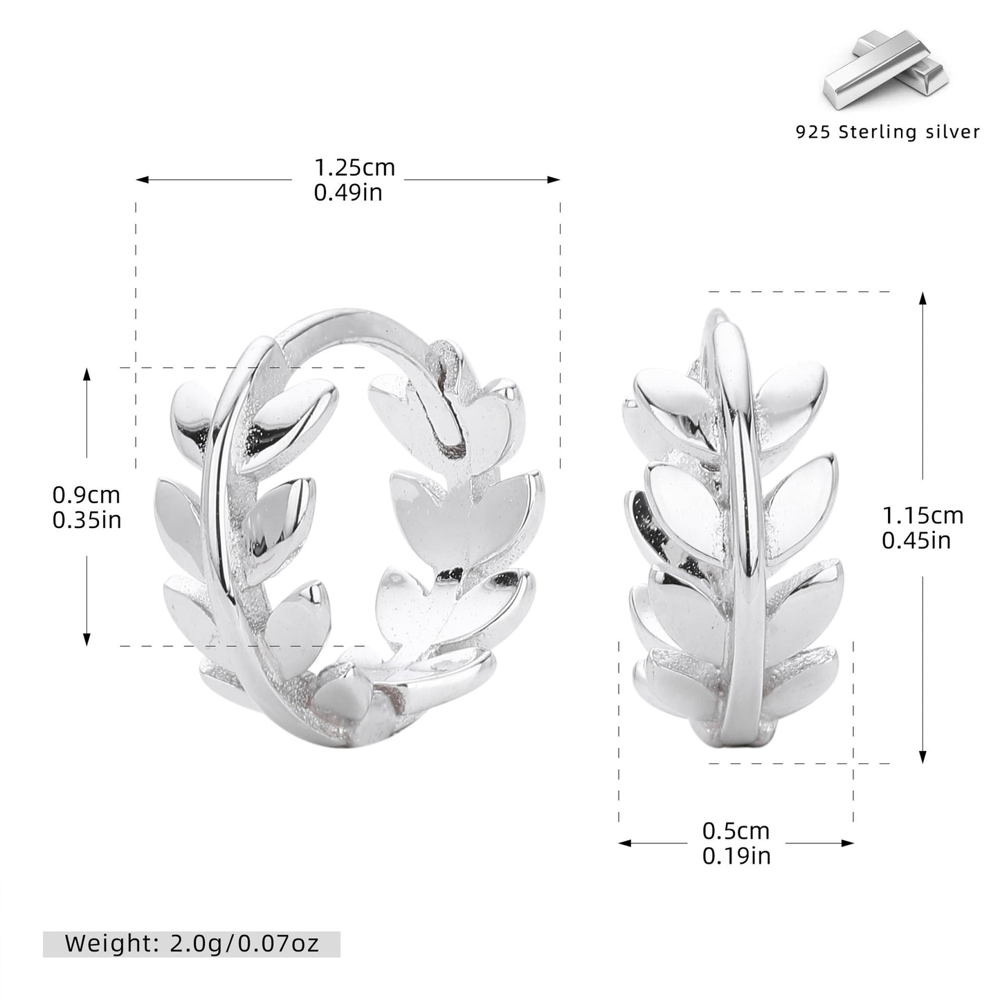 S925 歐美新款耳環輕奢橄欖葉耳飾ins風時尚樹枝樹葉飾品
