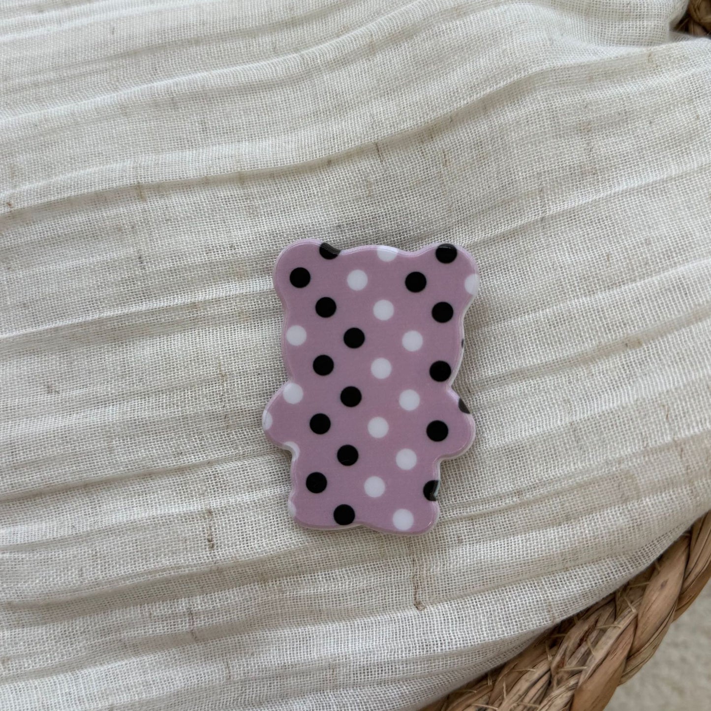 波點小熊髮夾