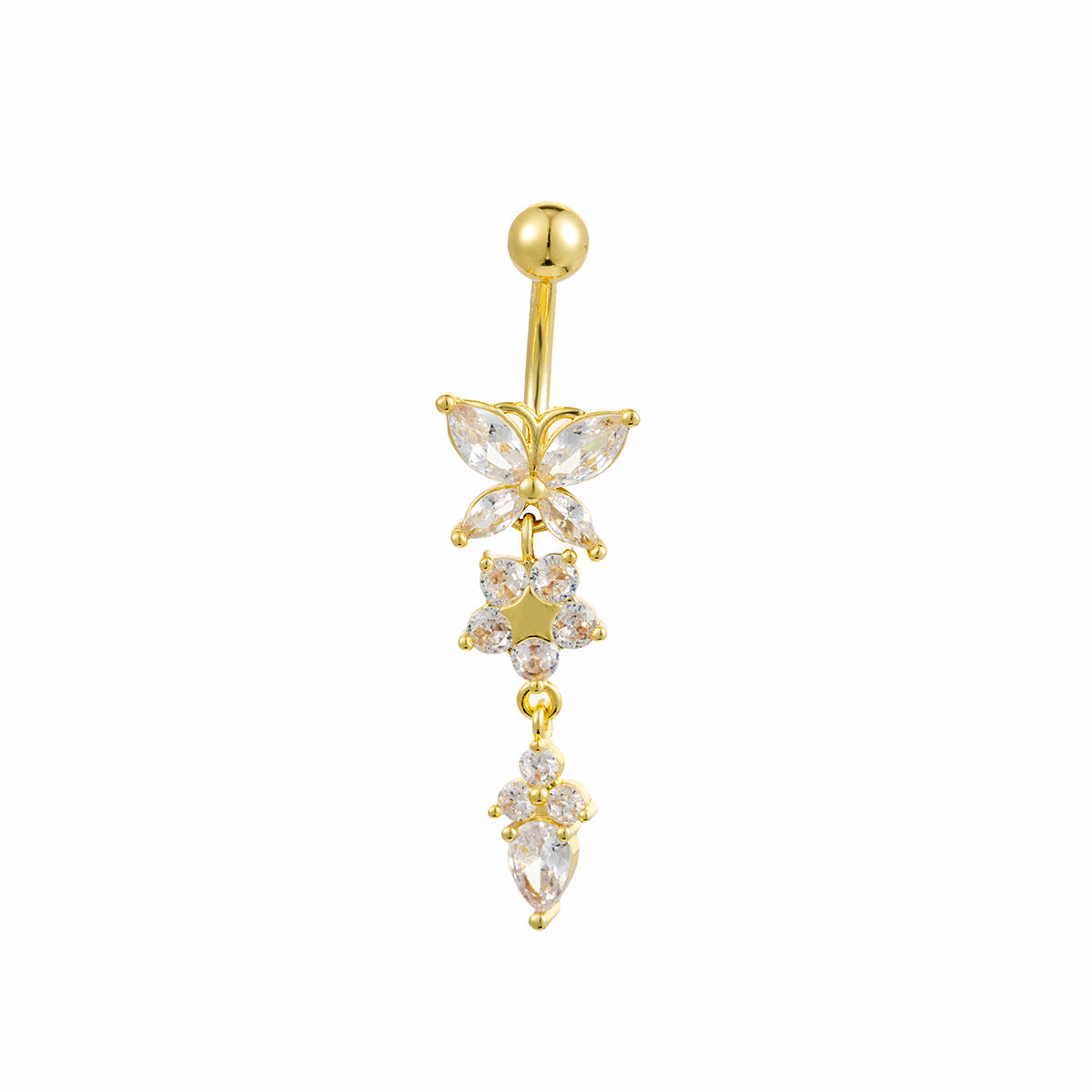 愛心鑲鑽飾品－1金色款細節｜https://igowo.tw/