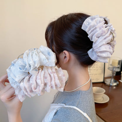 網紗簡約鯊魚夾－商品主圖｜https://igowo.tw/