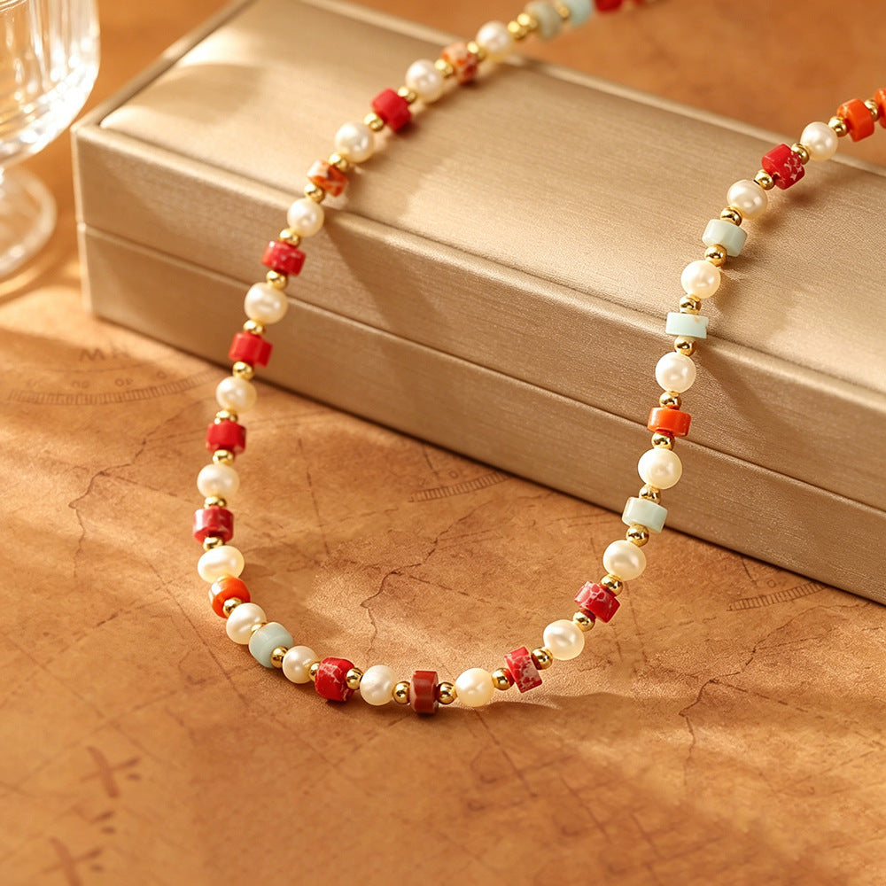 珍珠簡約項鍊－商品主圖｜https://igowo.tw/