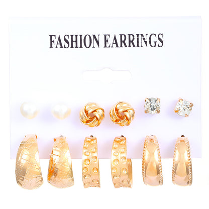 樹脂幾何誇張耳環套組－細節特寫7｜https://igowo.tw/