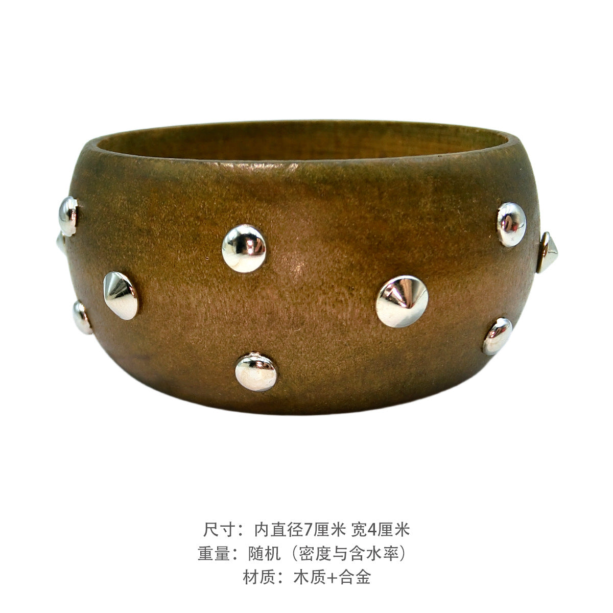 歐美復古時尚木頭寬面手鐲百搭潮流夸張手環小眾時尚氣質手飾批發