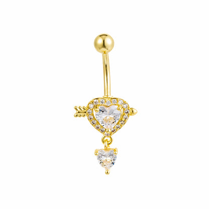 愛心鑲鑽飾品－1/金色款細節｜https://igowo.tw/
