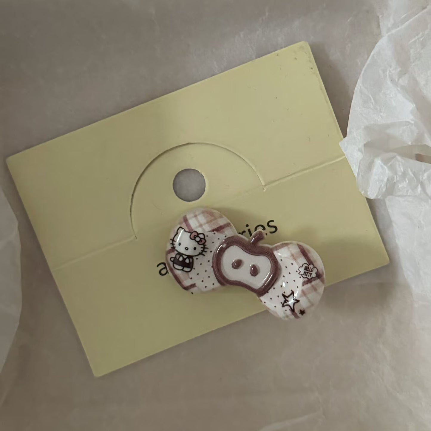 棕色貓咪領結髮夾