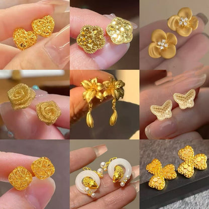 銀針亮片立體花朵耳釘時尚輕奢高級感耳環小眾潮流冷淡風耳飾批發