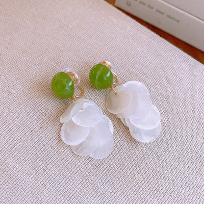 貝殼蝴蝶結流蘇耳環－細節特寫35｜https://igowo.tw/