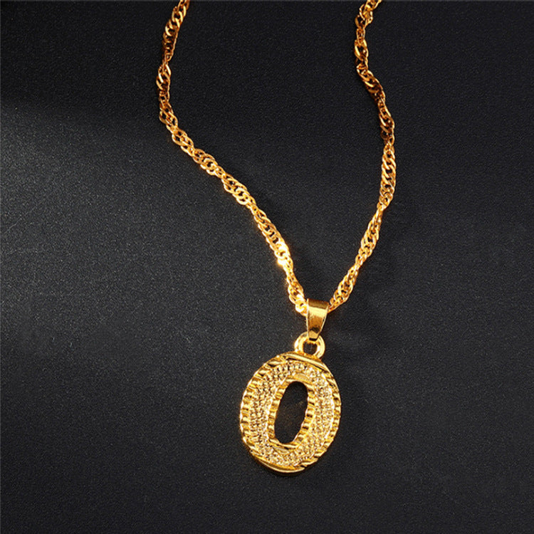 字母鍍金項鍊