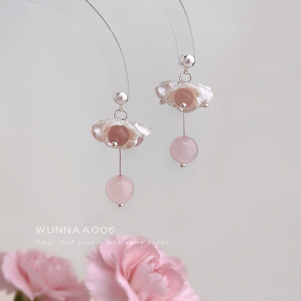 花朵流蘇簡約耳環－商品主圖｜https://igowo.tw/