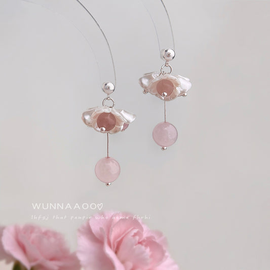 花朵流蘇簡約耳環－商品主圖｜https://igowo.tw/