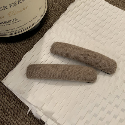 彩色絨面髮夾