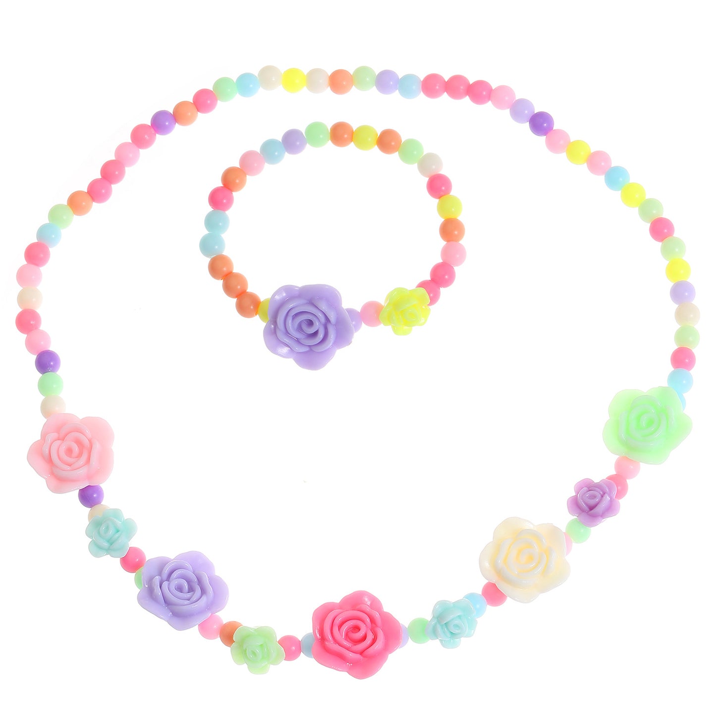 卡通墜飾項鍊二件組
