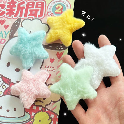 繽紛絨面星星髮夾－商品主圖｜https://igowo.tw/