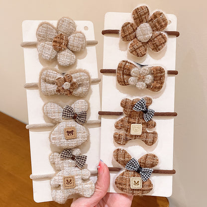 彈力繩布面蝴蝶結髮圈－商品主圖｜https://igowo.tw/